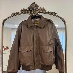 Vintage Brown Leather Jacket